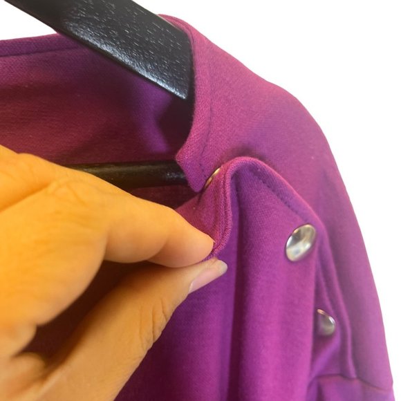 Vintage 90s Purple Half Sleeve Jumpsuit Medium - Picture 4 of 10